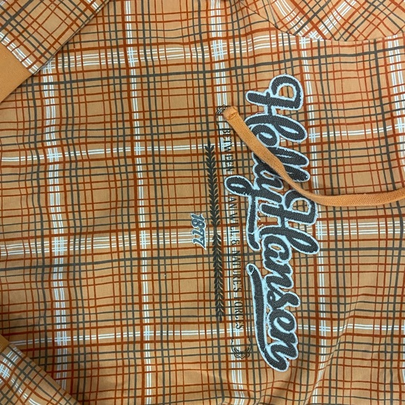 Helly Hansen Orange Checkered Hoodie - Picture 2 of 4